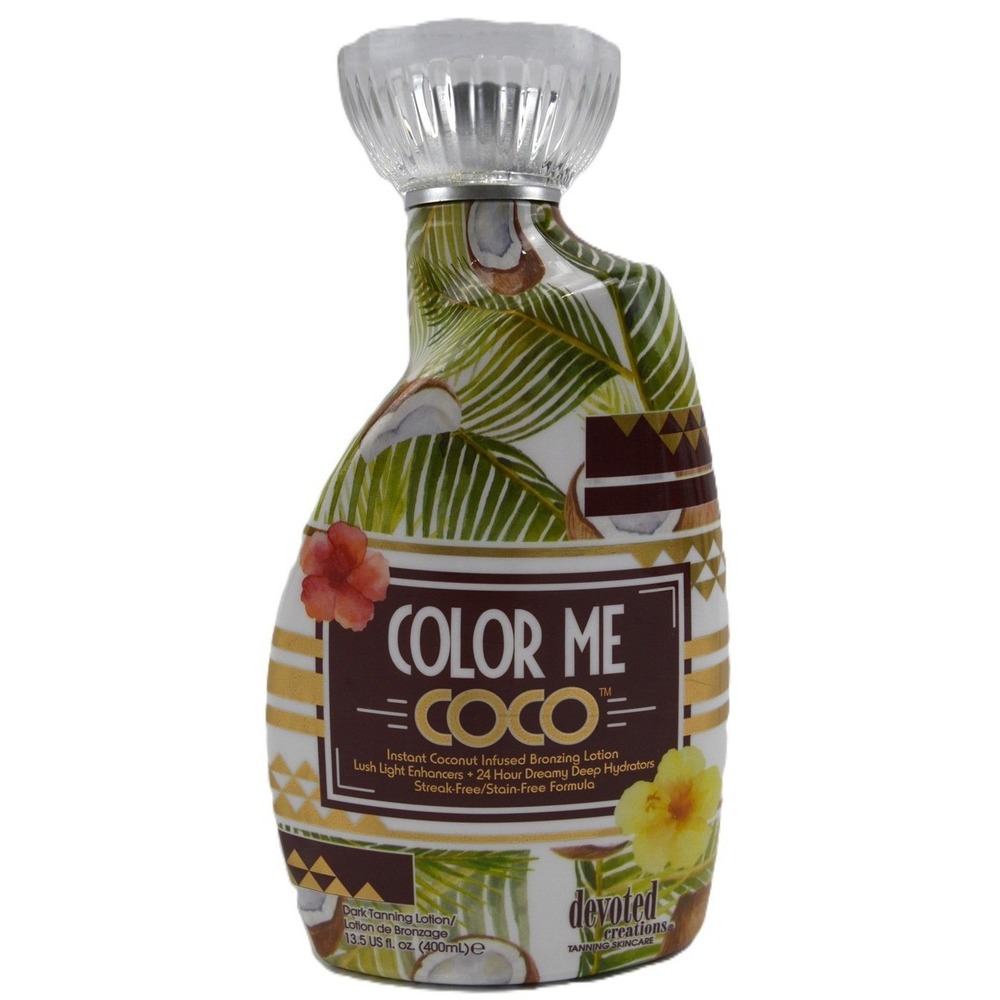Devoted Creations Color Me Coco Dark Tanning Lotion 13.5oz Bronzer Coconut